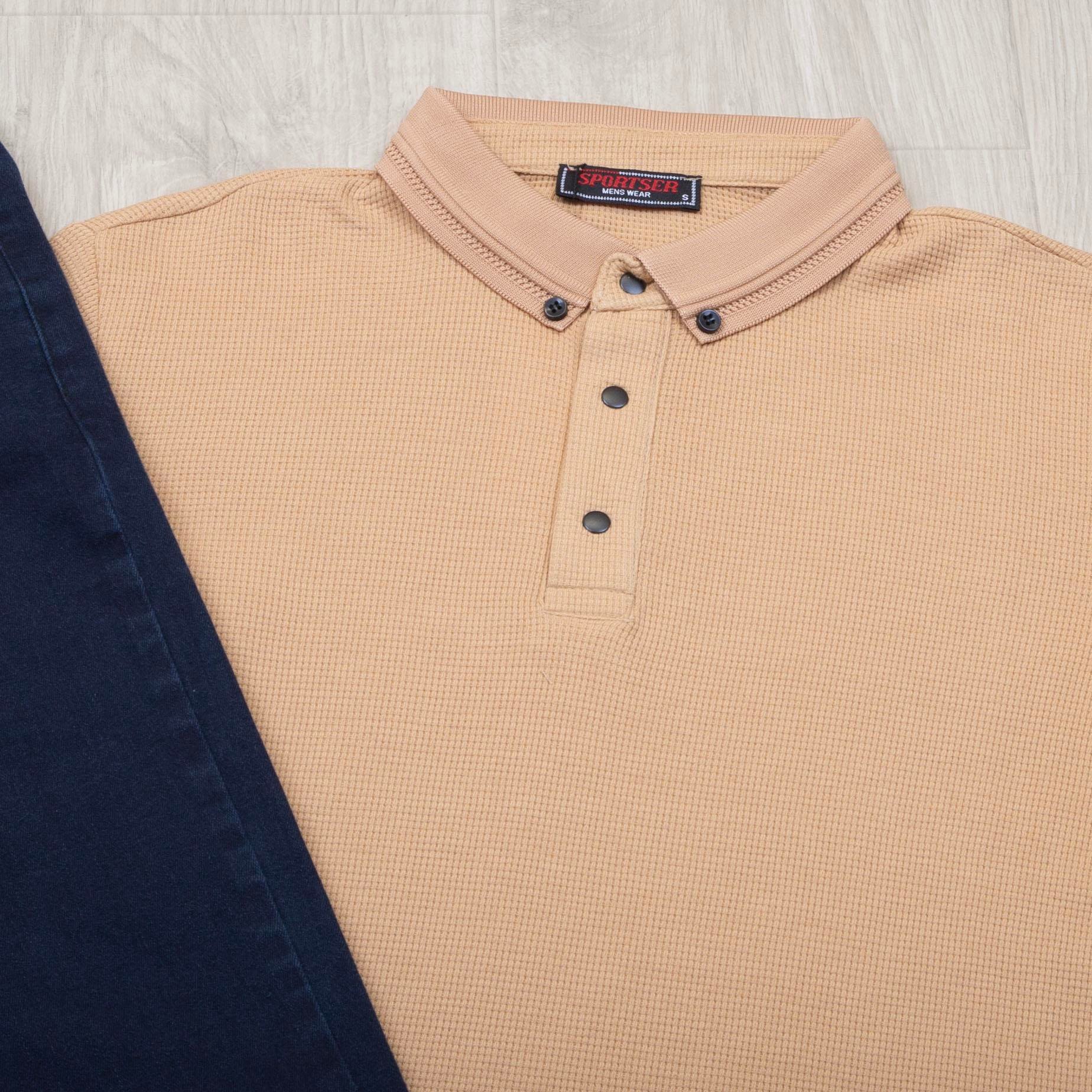 Hardal Polo Yaka Tişört Pantolon Ayakkabı Kombin