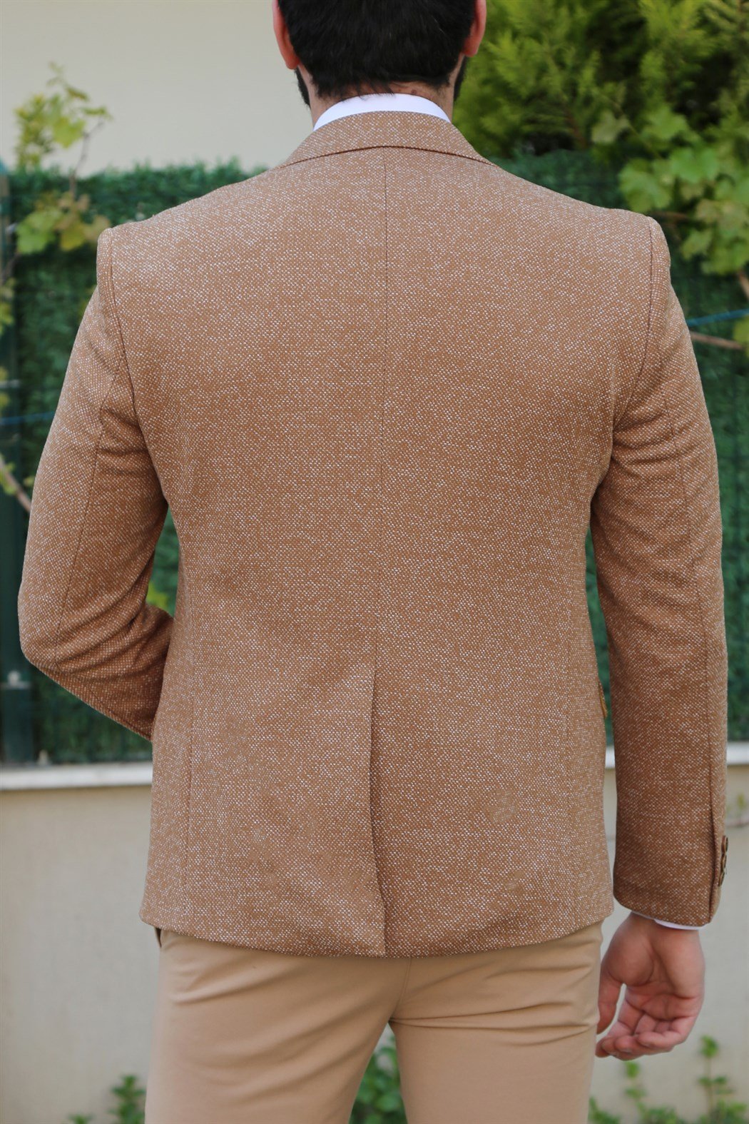 Hardal Tek Düğme Blazer Ceket