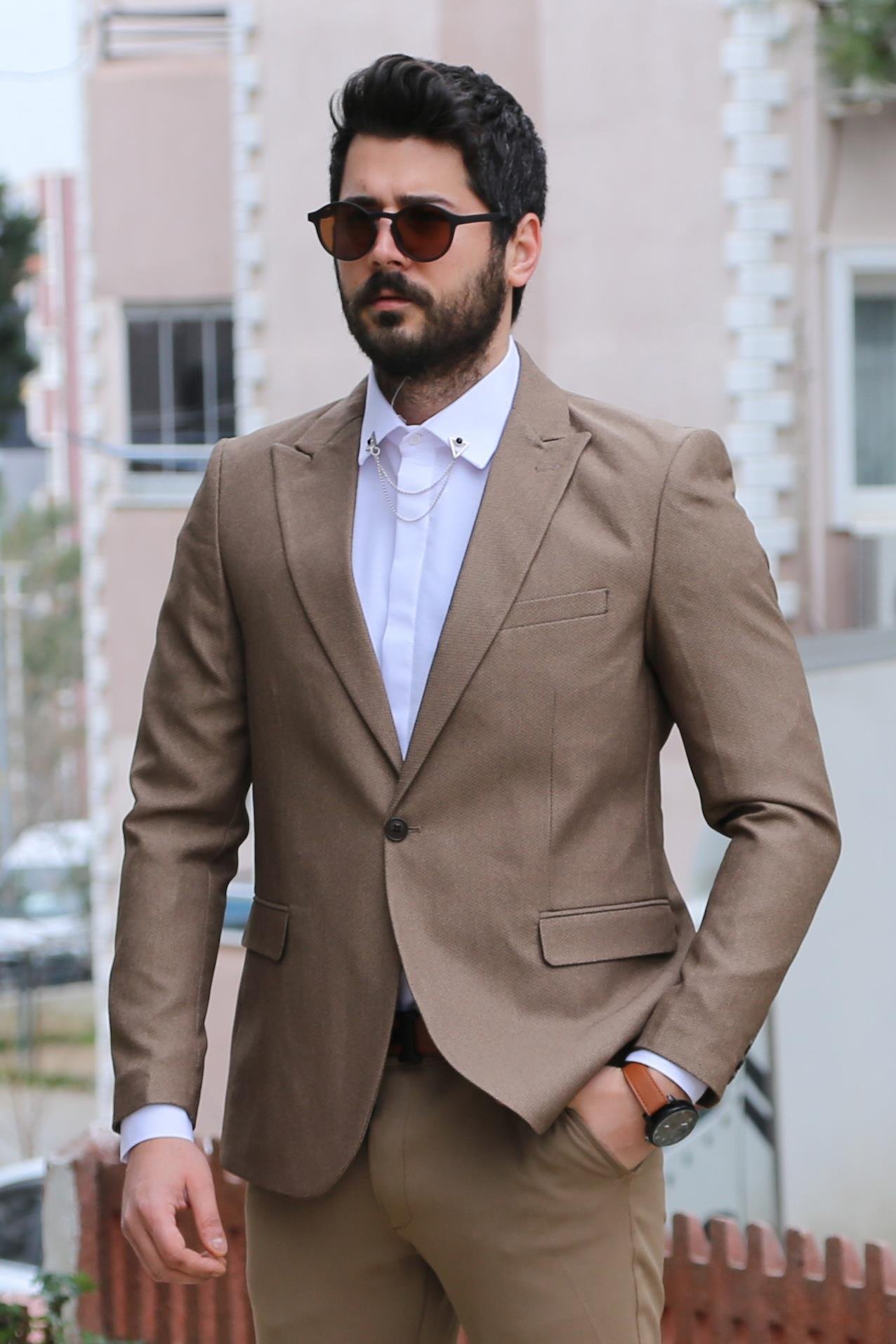 Kahve Blazer Ceket