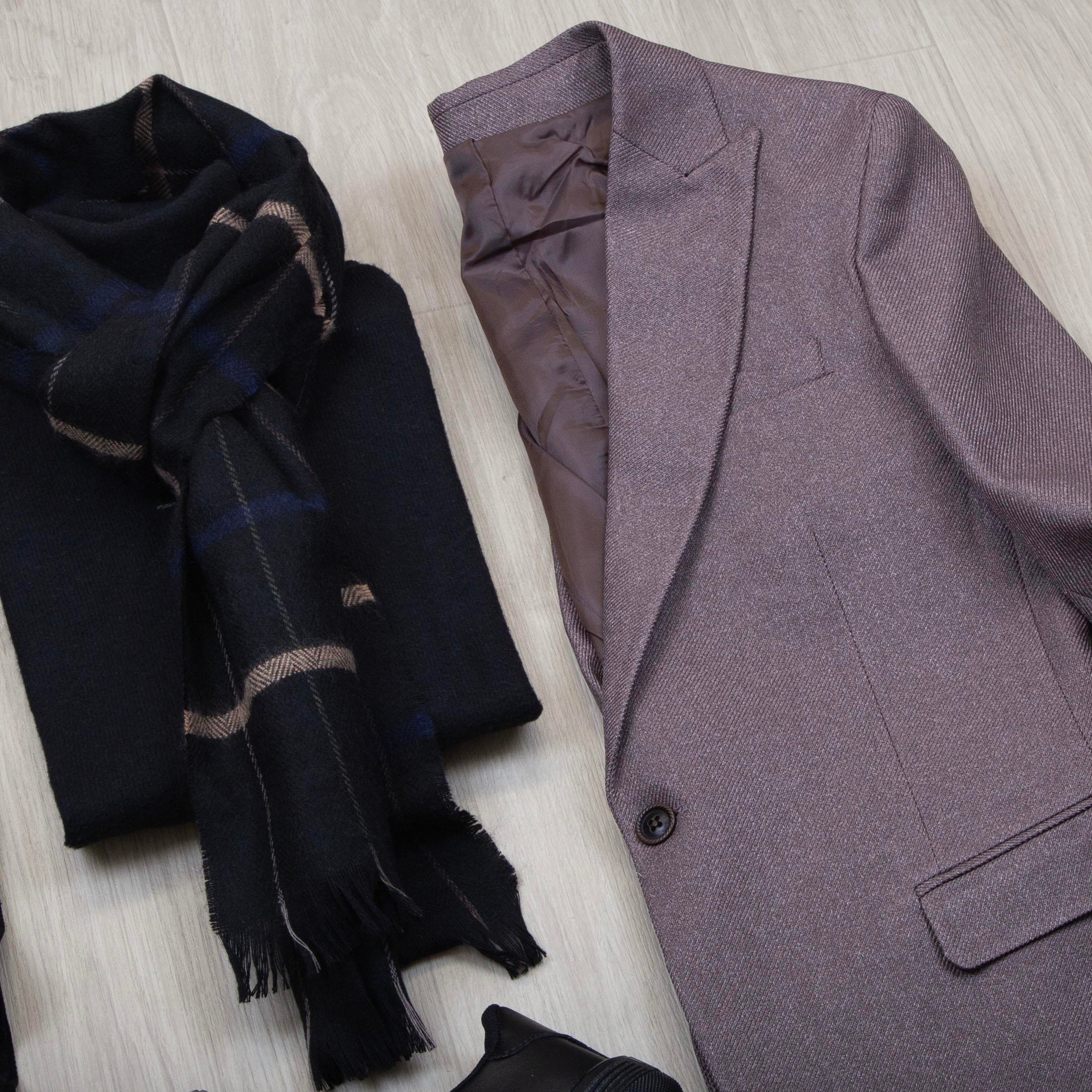 Kahve Blazer Ceket Boğazlı Body Pantolon Ayakkabı Kombin