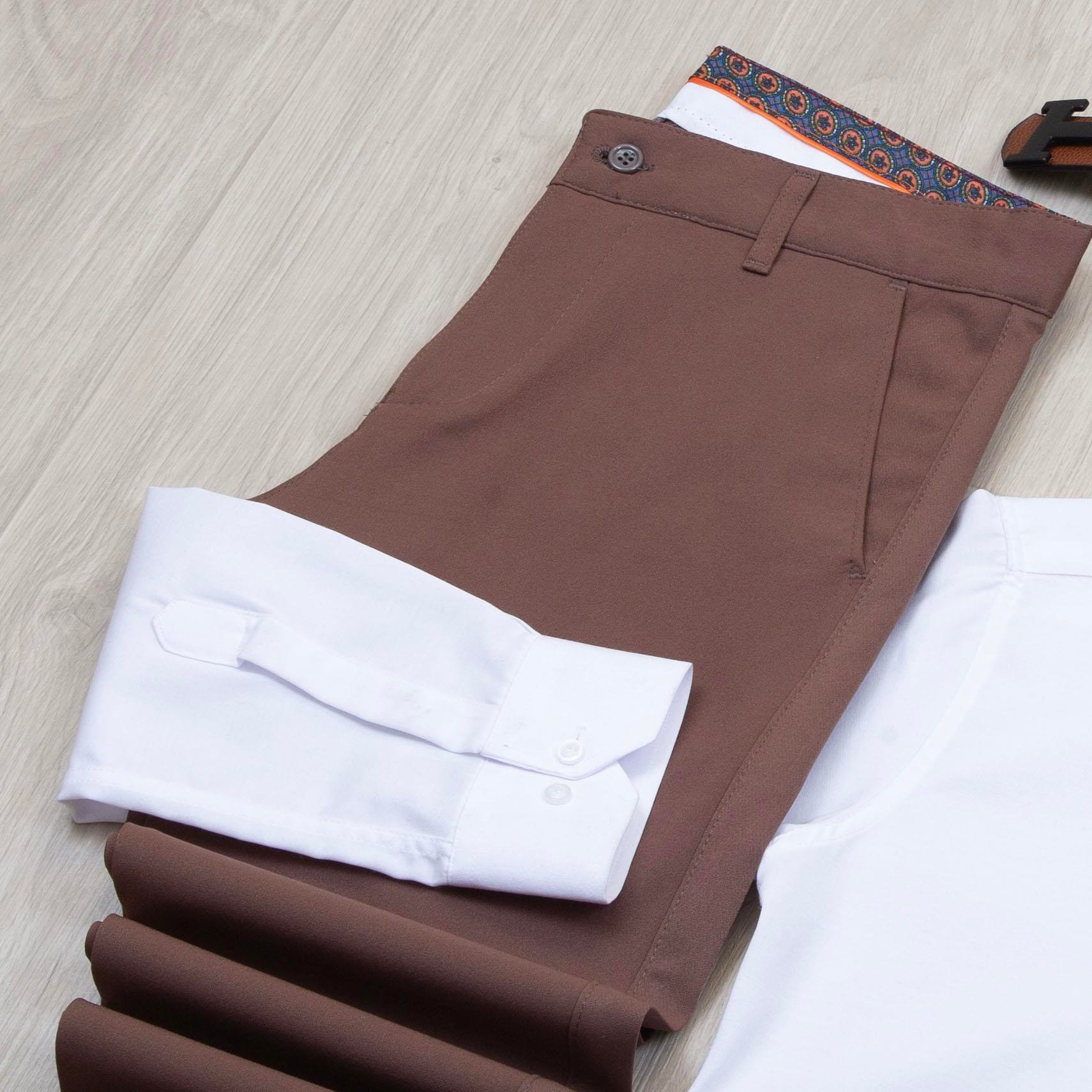 Kahve Blazer Ceket Gömlek Pantolon Ayakkabı Kombin