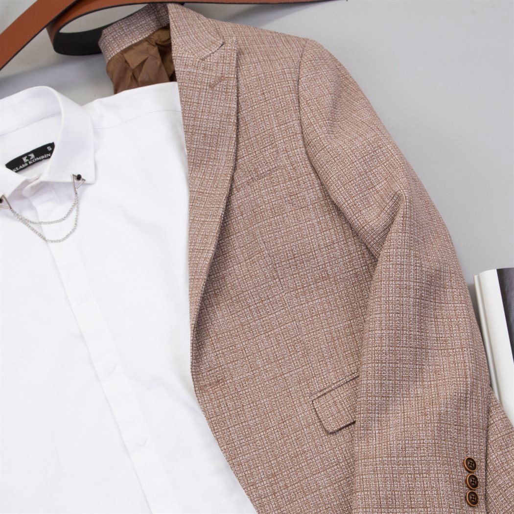 Kahve Blazer Ceket Gömlek Pantolon Ayakkabı Kombin