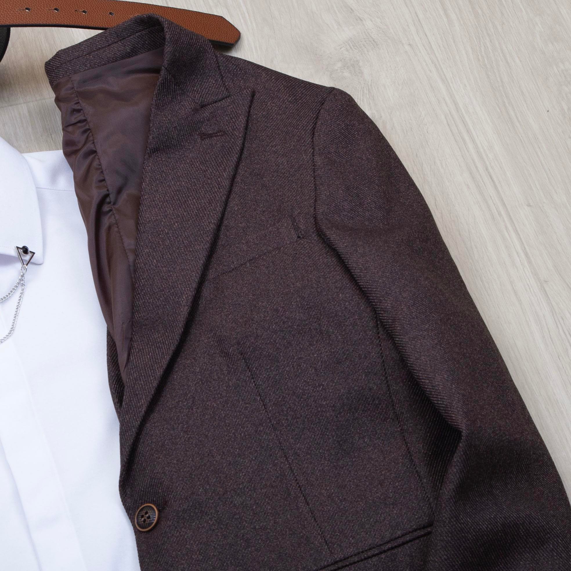 Kahve Blazer Ceket Gömlek Pantolon Ayakkabı Kombin