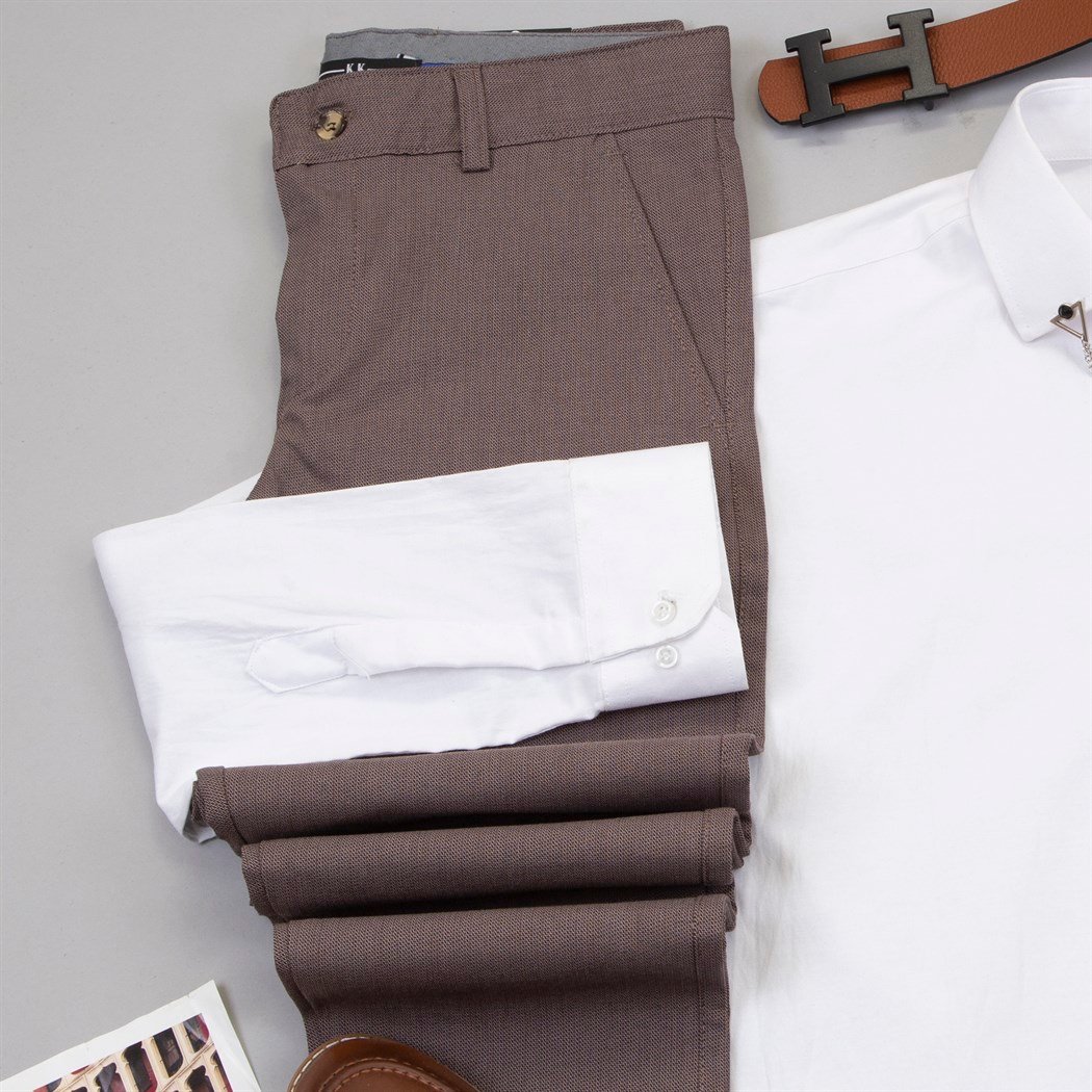 Kahve Blazer Ceket Gömlek Pantolon Ayakkabı Kombin