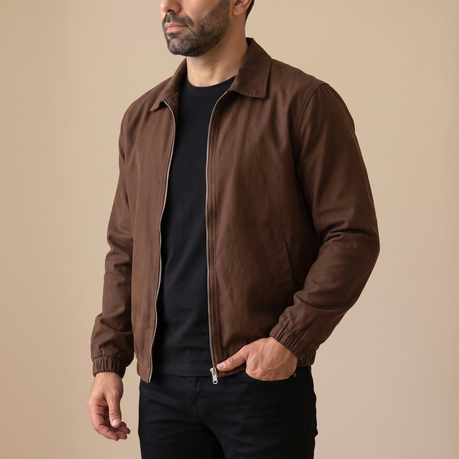 Kahve Bomber Ceket Erkek