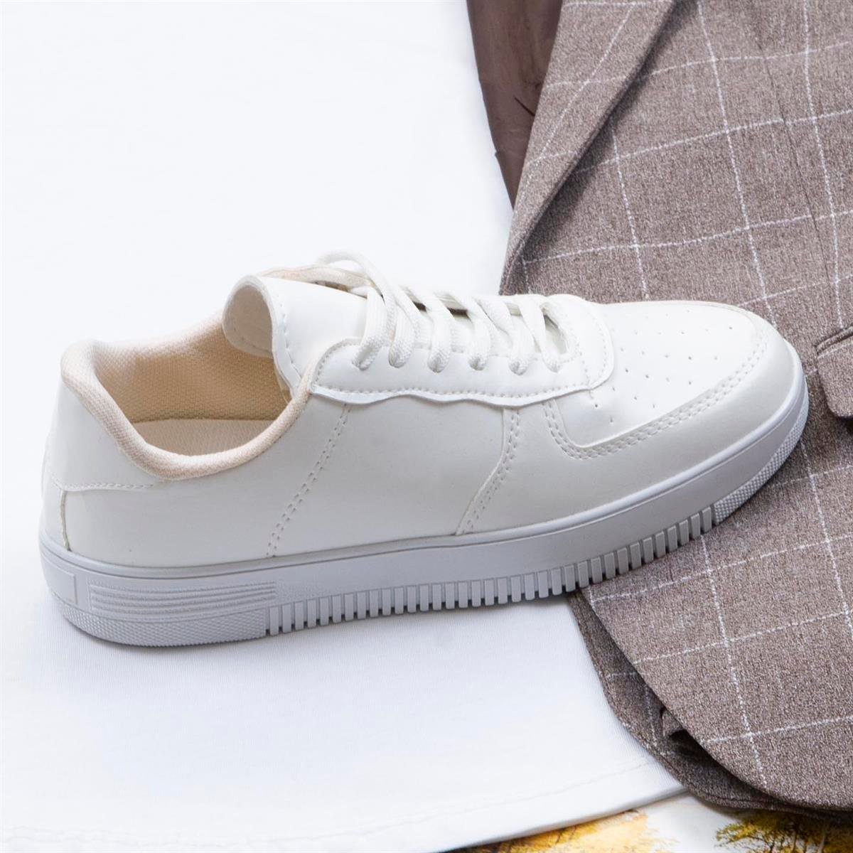 Kahve Ekoseli Blazer Ceket Tişört Pantolon Ayakkabı Kombin