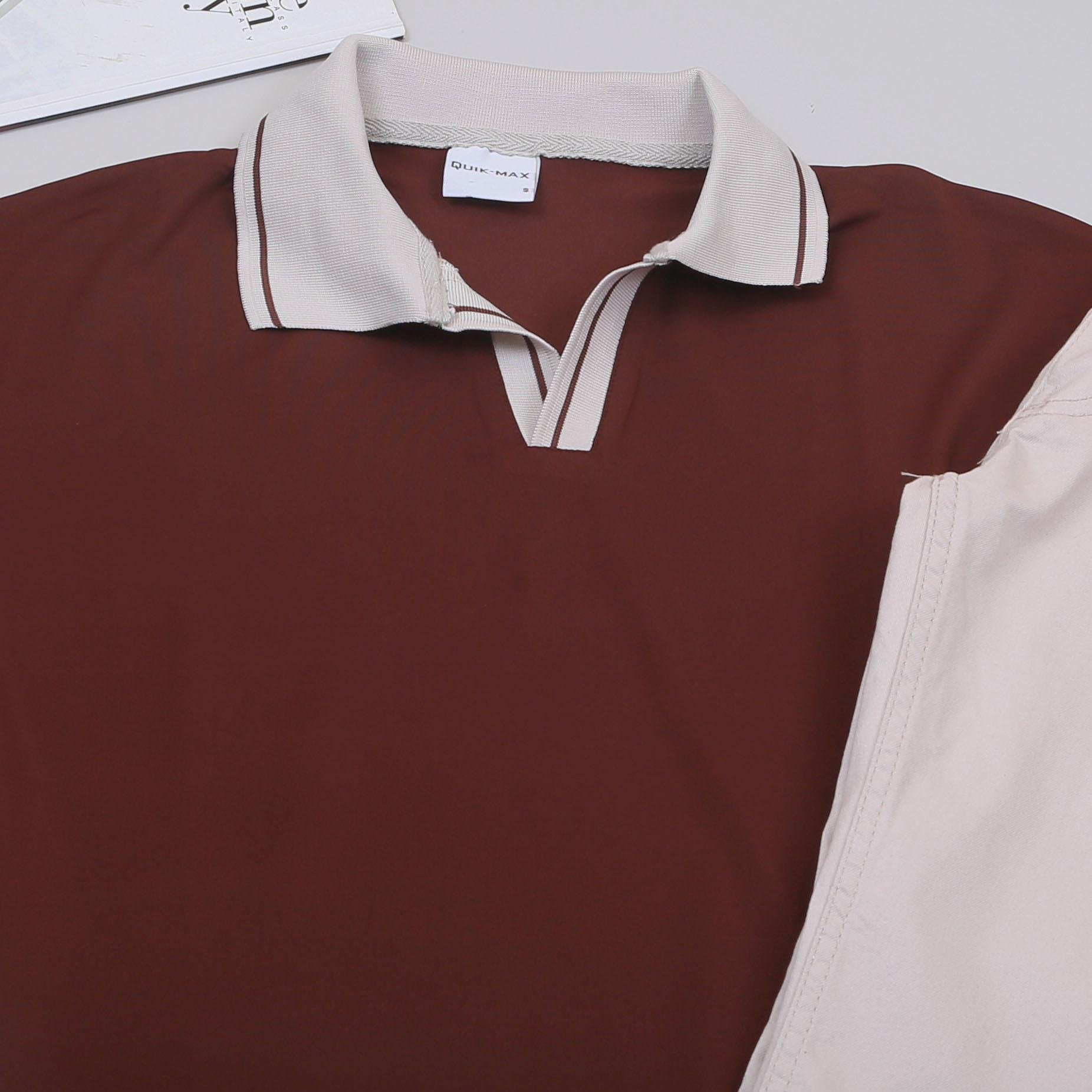 Kahve Forma Kumaş Polo Yaka Tişört Pantolon Ayakkabı Kombin