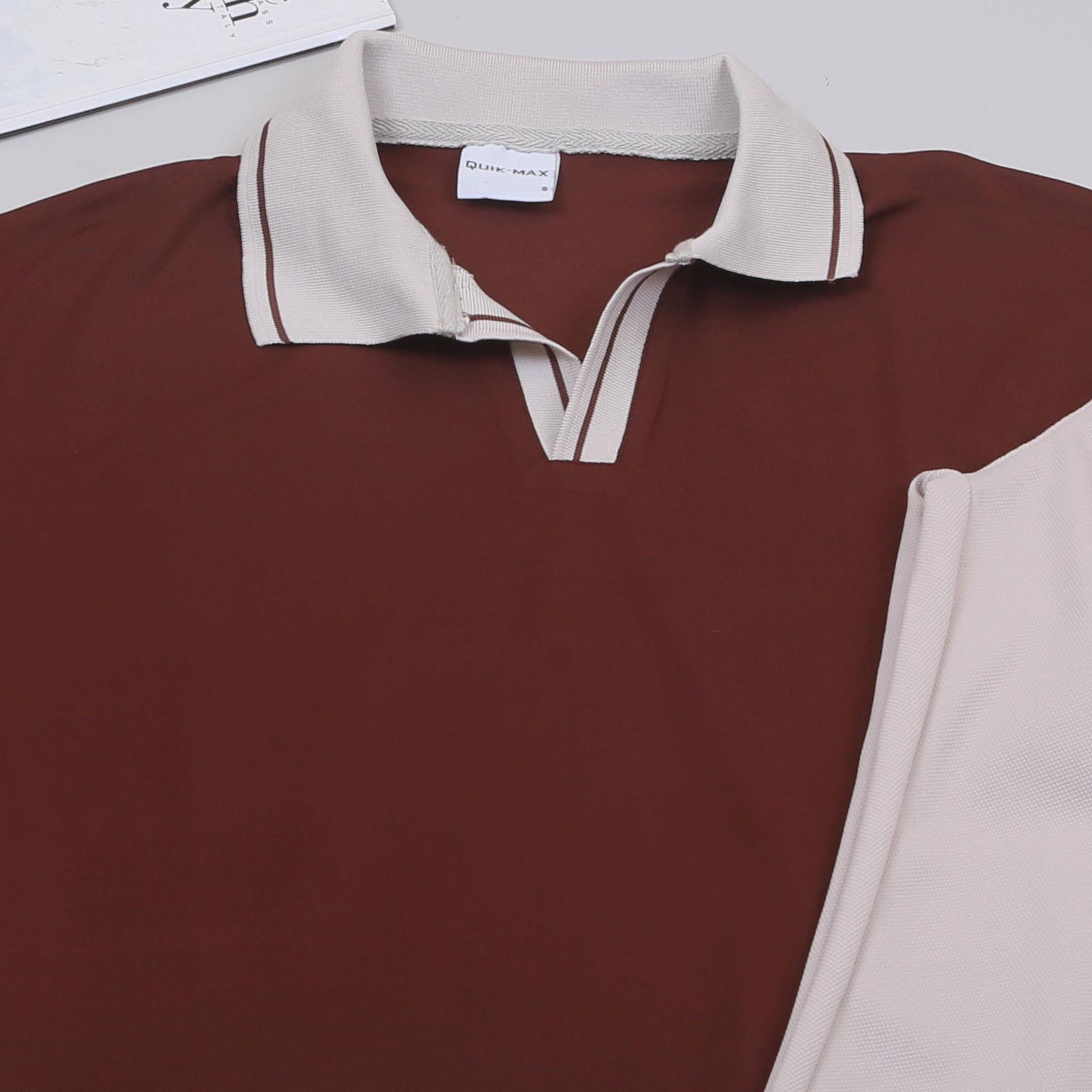 Kahve Forma Kumaş Polo Yaka Tişört Pantolon Ayakkabı Kombin