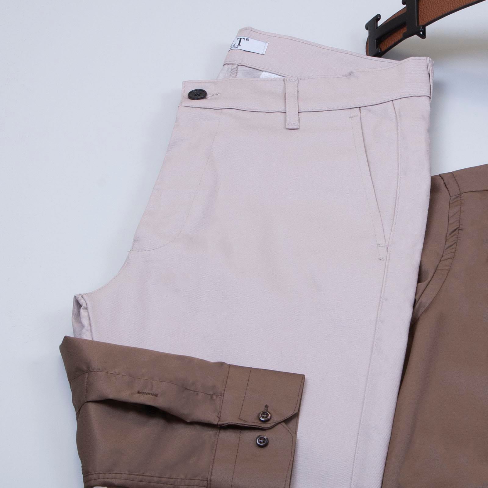 Kahve Gömlek Bej Pantolon Ayakkabı Kombin