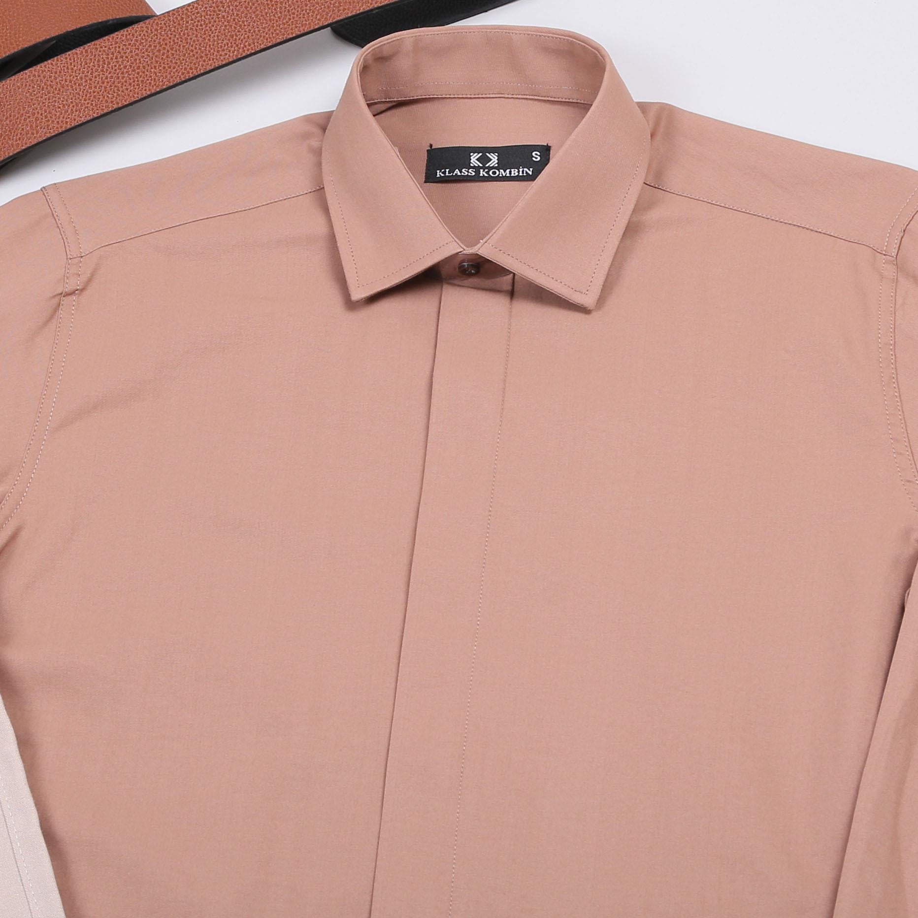 Kahve Gömlek Bej Pantolon Ayakkabı Kombin