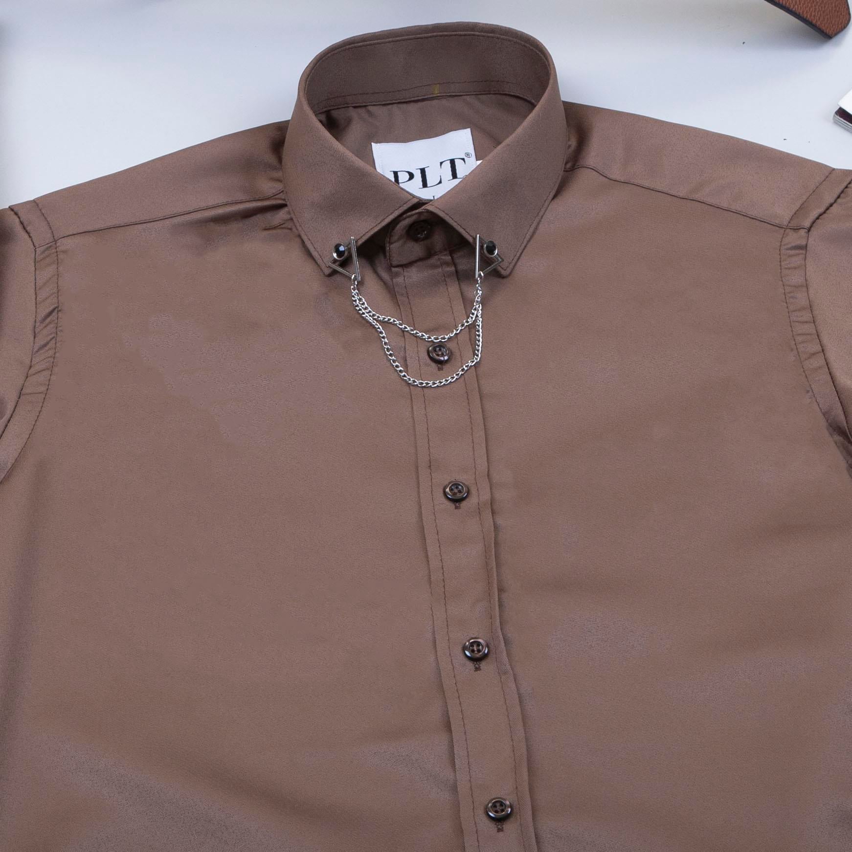 Kahve Gömlek Bej Pantolon Ayakkabı Kombin