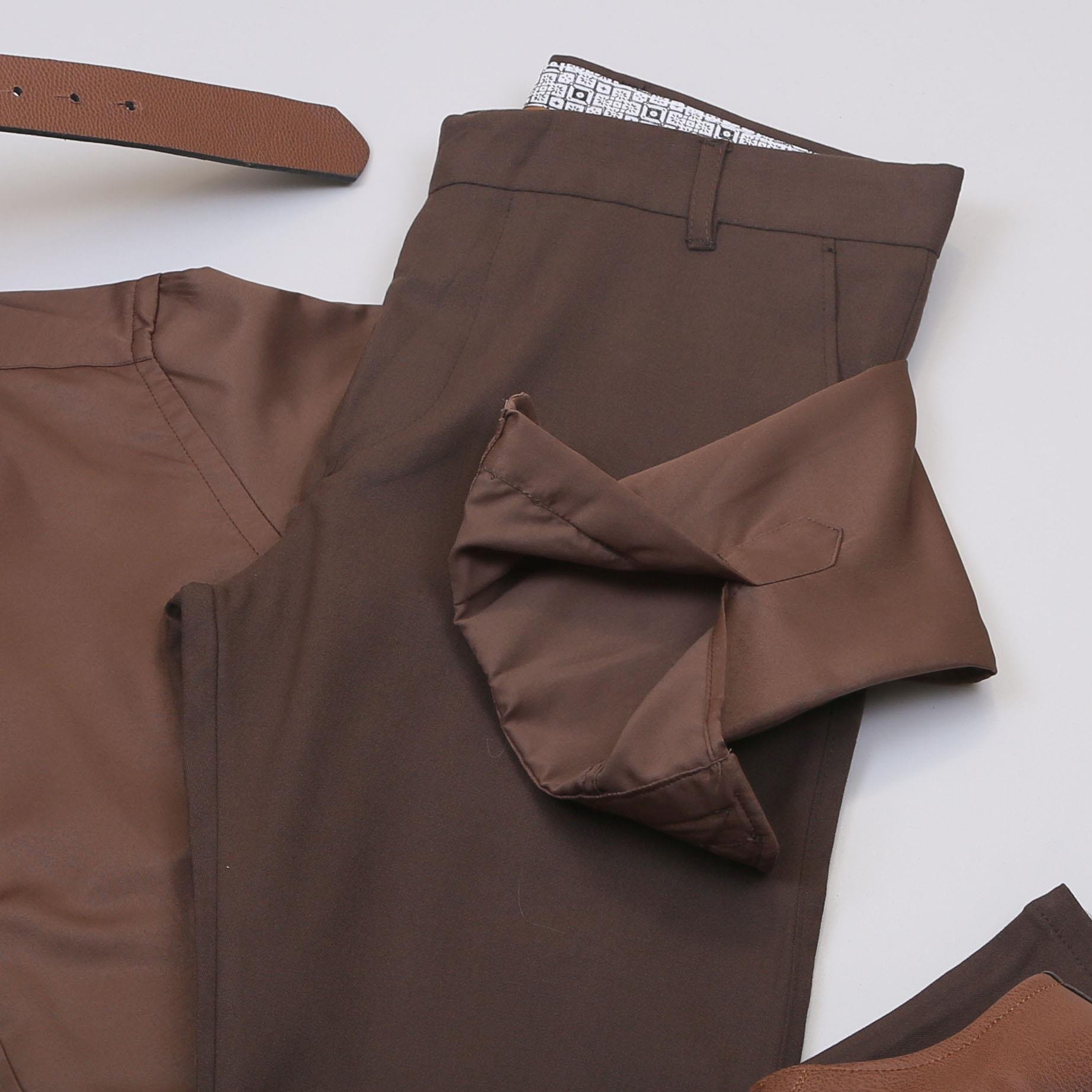 Kahve Gömlek Kahve Pantolon Ayakkabı Kombin