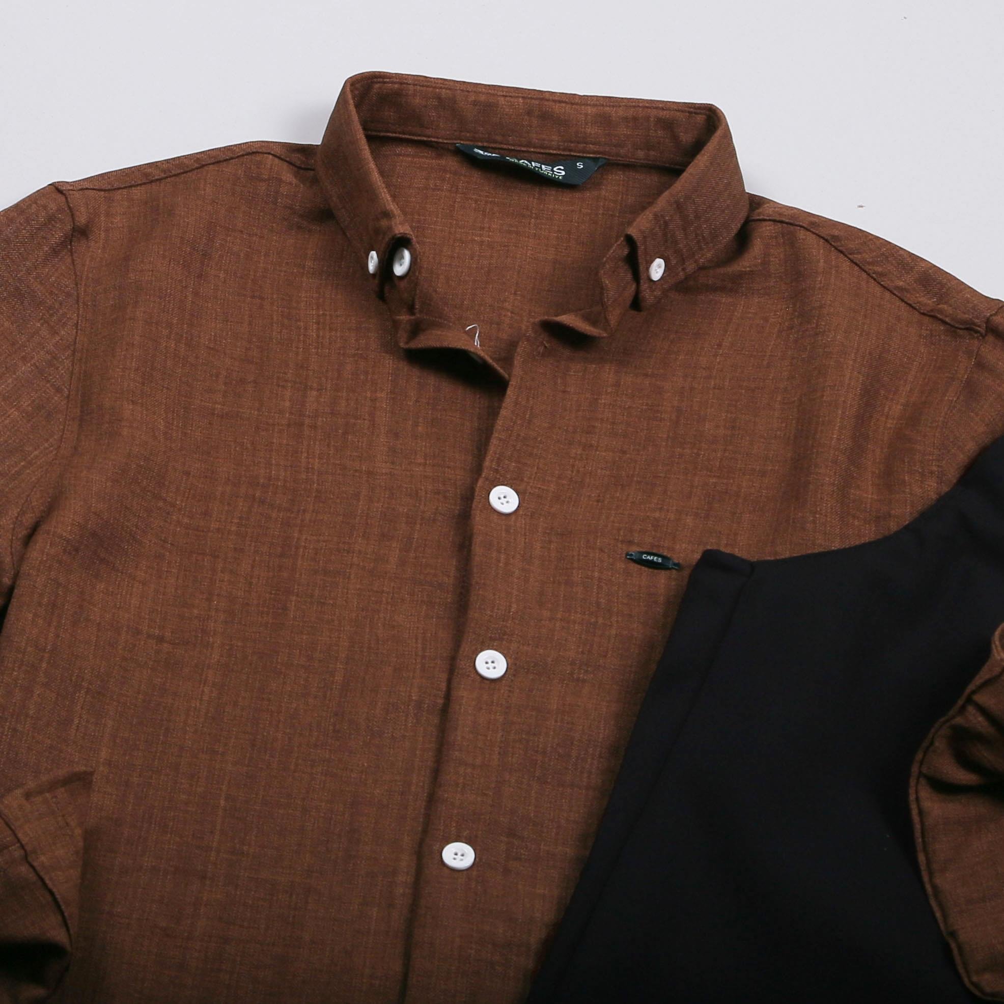 Kahve Gömlek Pantolon Ayakkabı Kombin