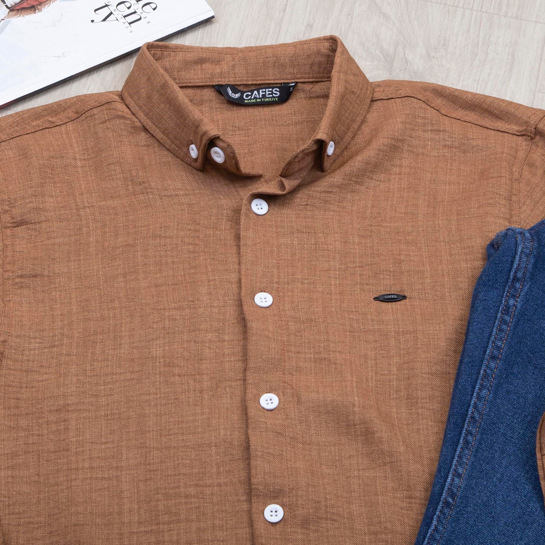 Kahve Gömlek Pantolon Ayakkabı Kombin