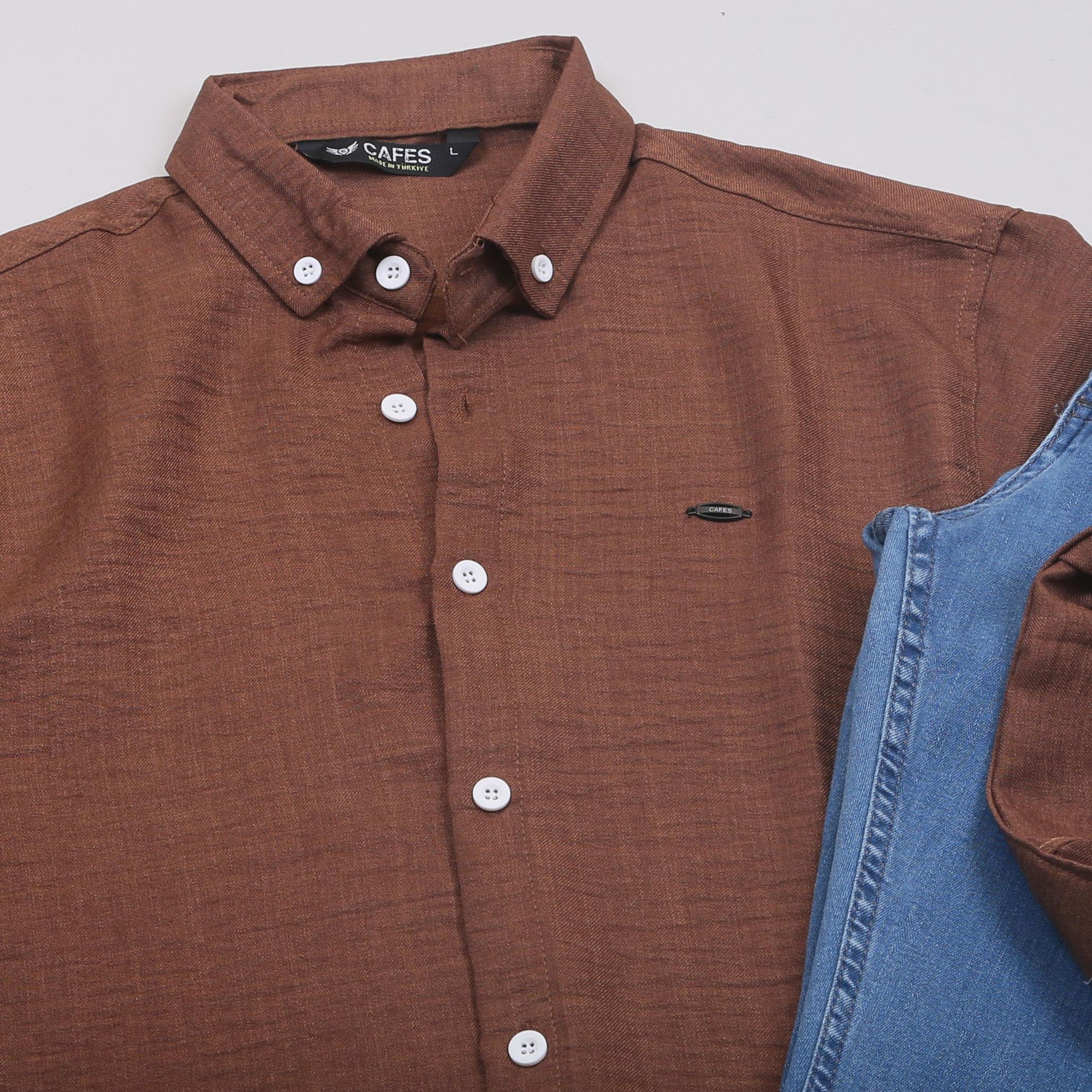 Kahve Gömlek Pantolon Ayakkabı Kombin