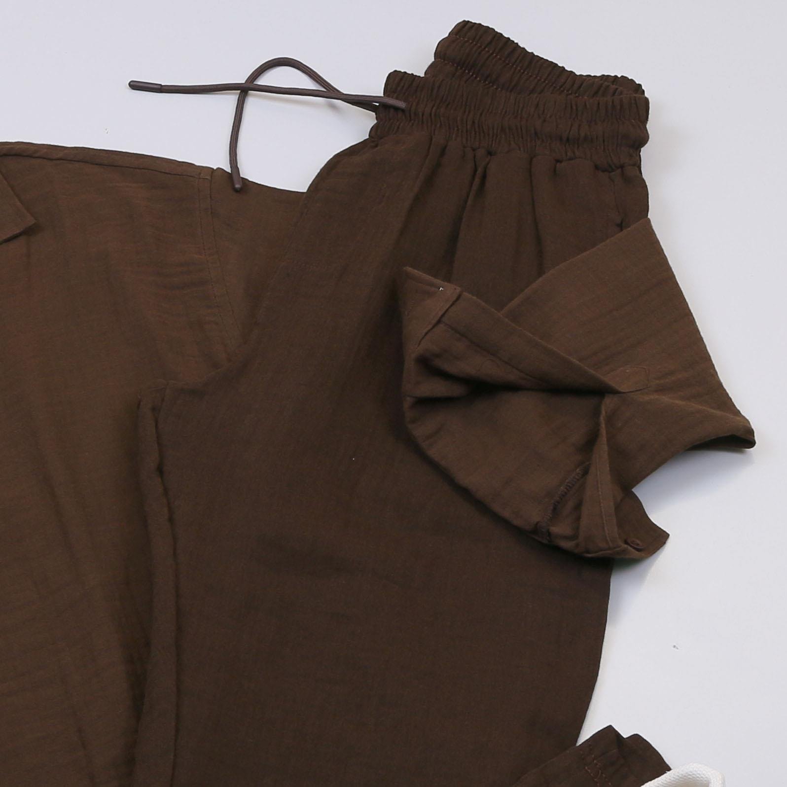 Kahve Spor Takım Ayakkabı Kombin