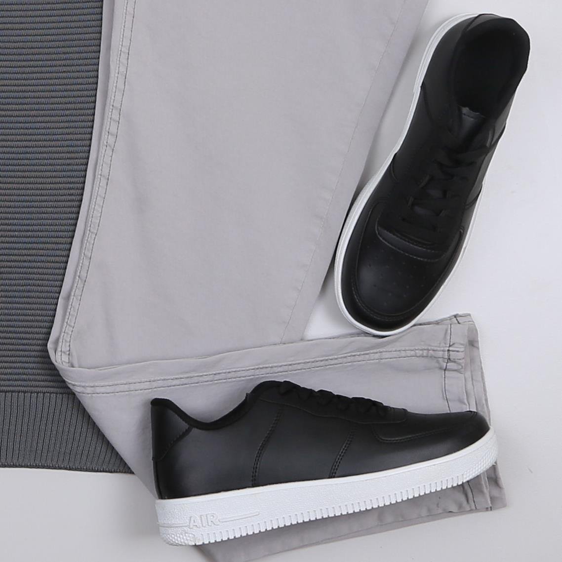 Karışık triko Kazak Gri kot Pantolon