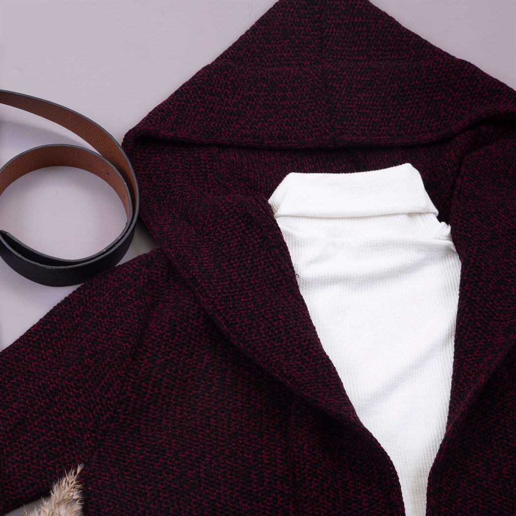 kazak pantolon bordo hırka ayakkabı kombini