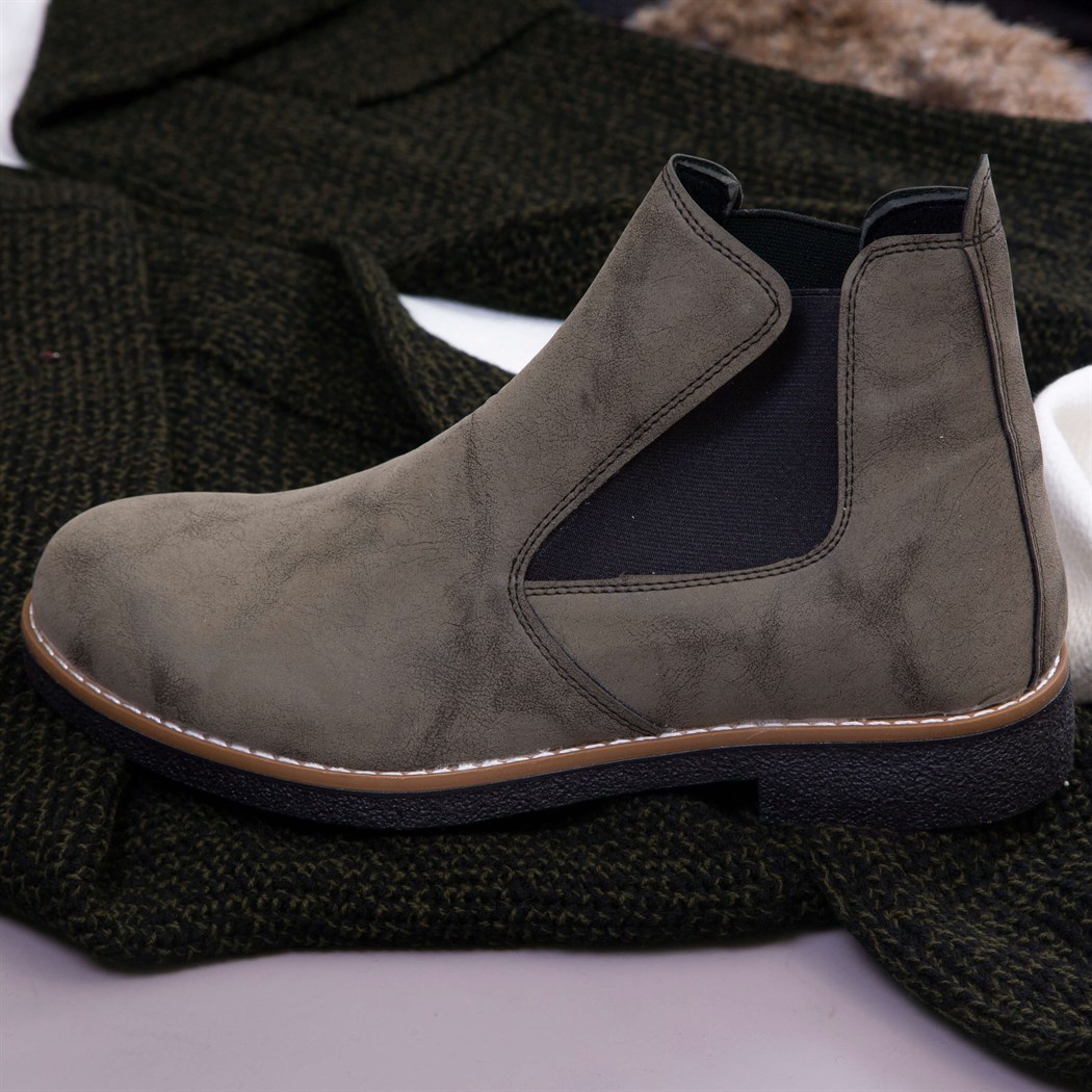 kazak pantolon haki hırka ayakkabı kombini