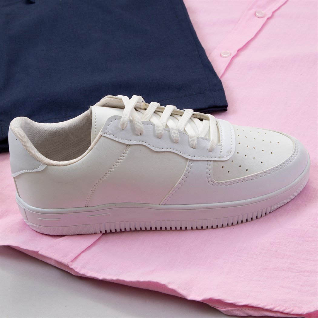 Keten Pembe Gömlek Keten Şort Ayakkabı Kombin