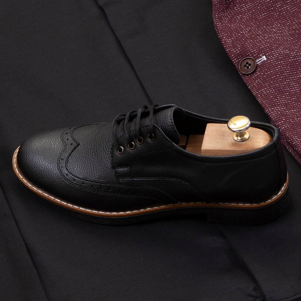 Kırçıllı Bordo Blazer Ceket Gömlek Pantolon Ayakkabı Kombin