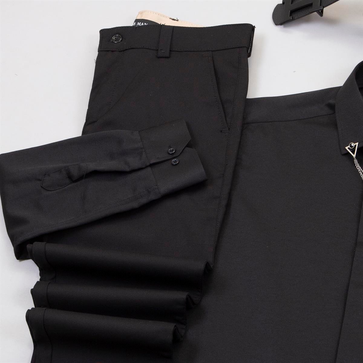 Kırçıllı Gri Blazer Ceket Gömlek Pantolon Ayakkabı Kombin