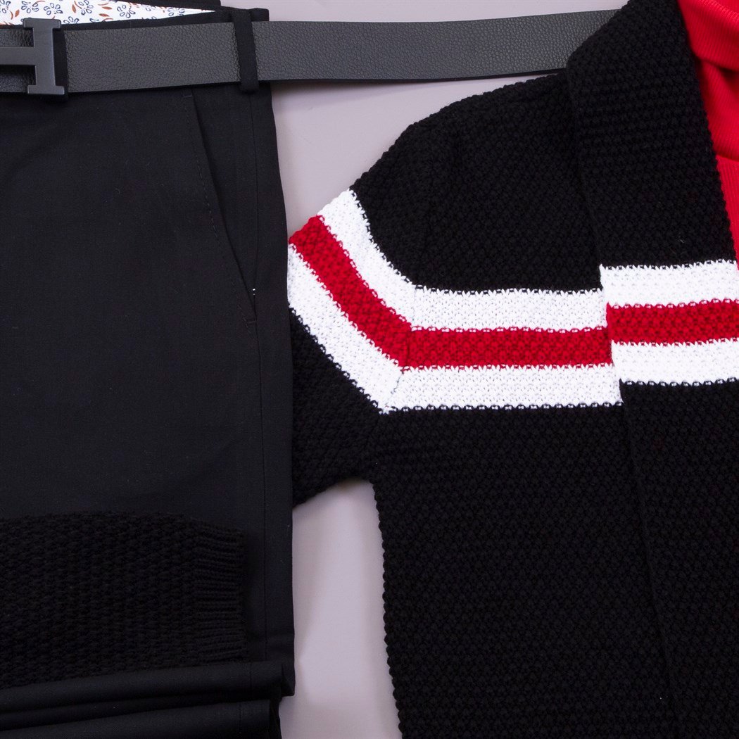 Kırçıllı Hırka Kazak Pantolon Bot Kombin