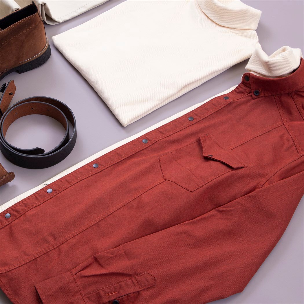 Kiremit Kot Gömlek Kazak Pantolon Bot Kombin