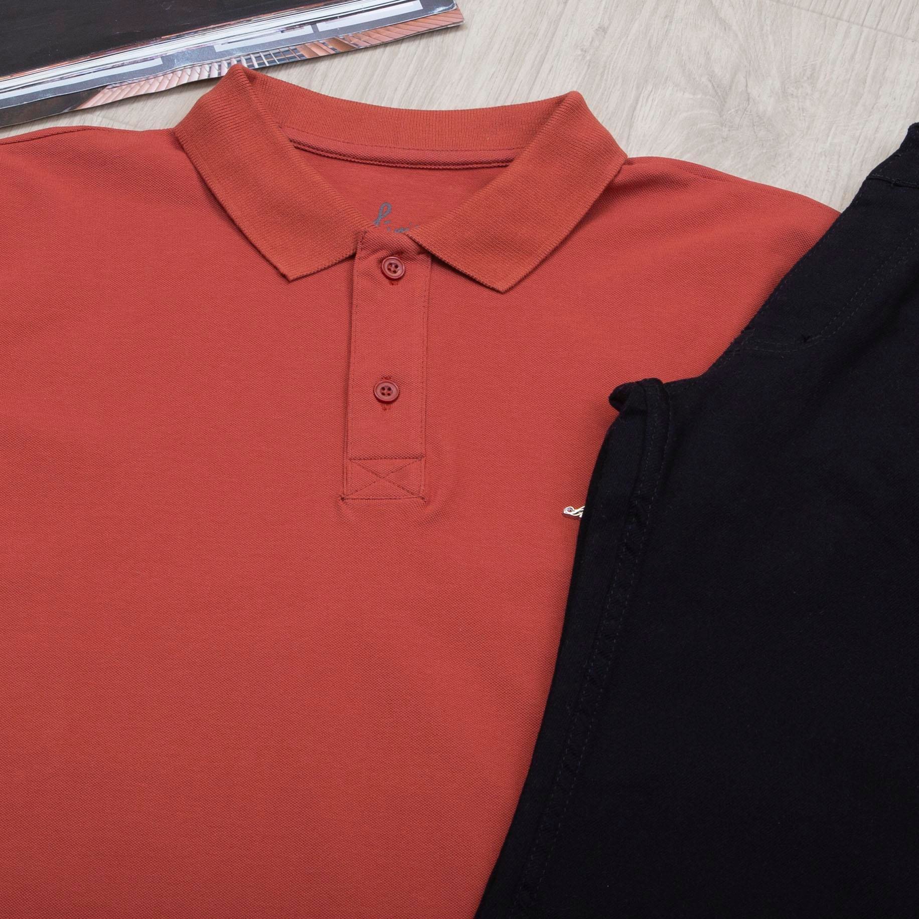 Kiremit Polo Yaka Tişört Pantolon Ayakkabı Kombin