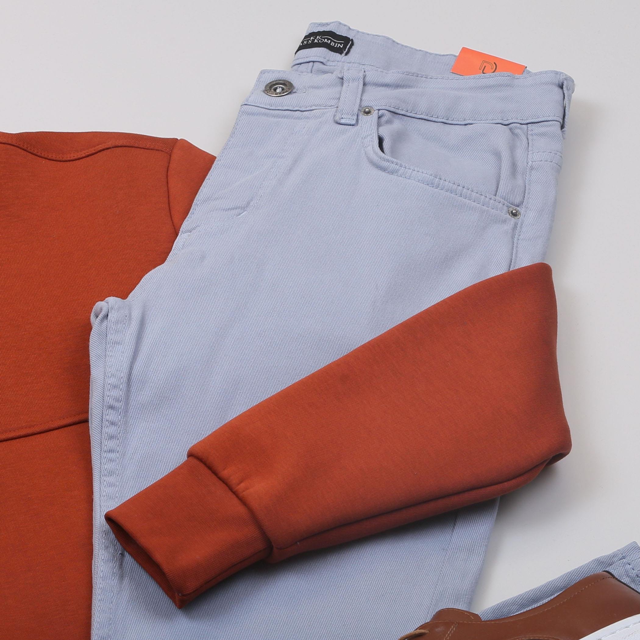 Kiremit Sweat Pantolon Ayakkabı Kombin