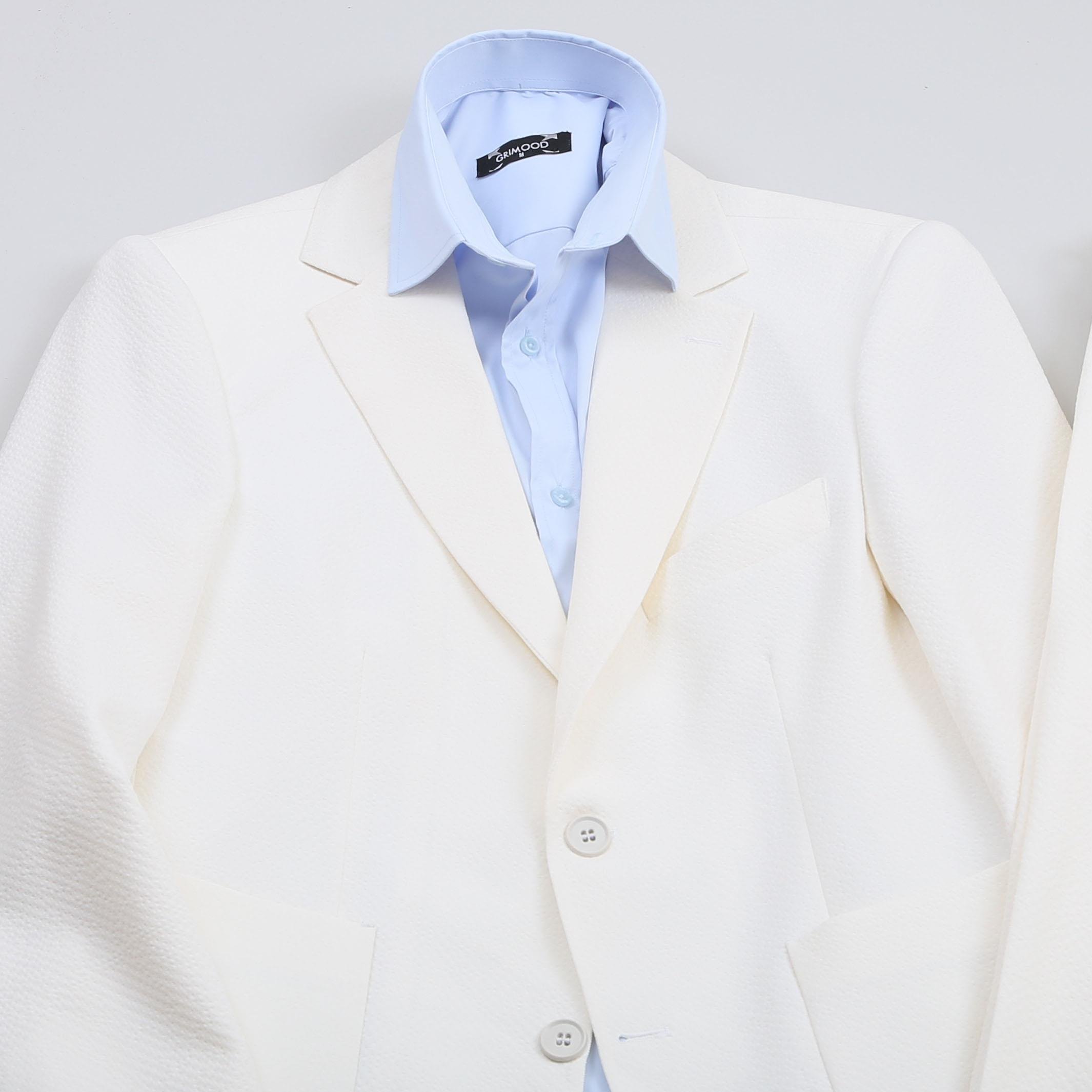 Kırık Beyaz Takım Elbise Kombini