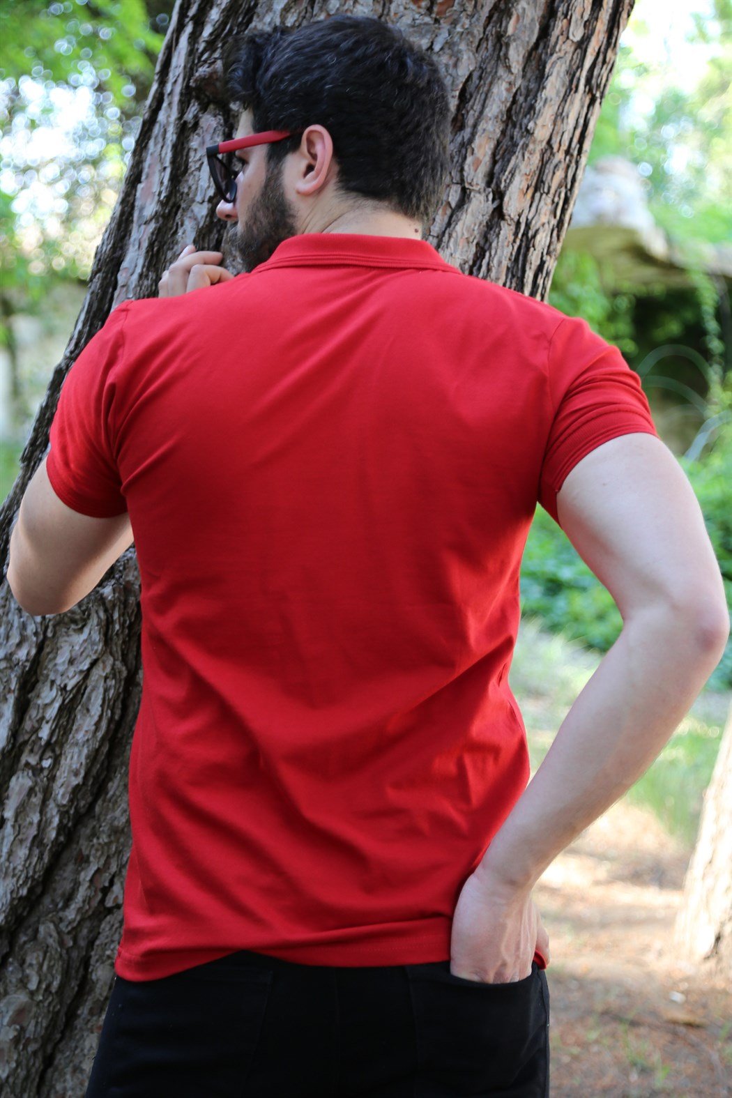 Kırmızı Polo Yaka Tişört