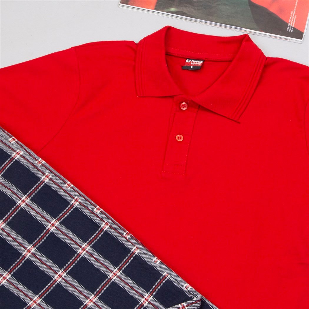 Kırmızı Polo Yaka Tişört Pantolon Ayakkabı Kombin