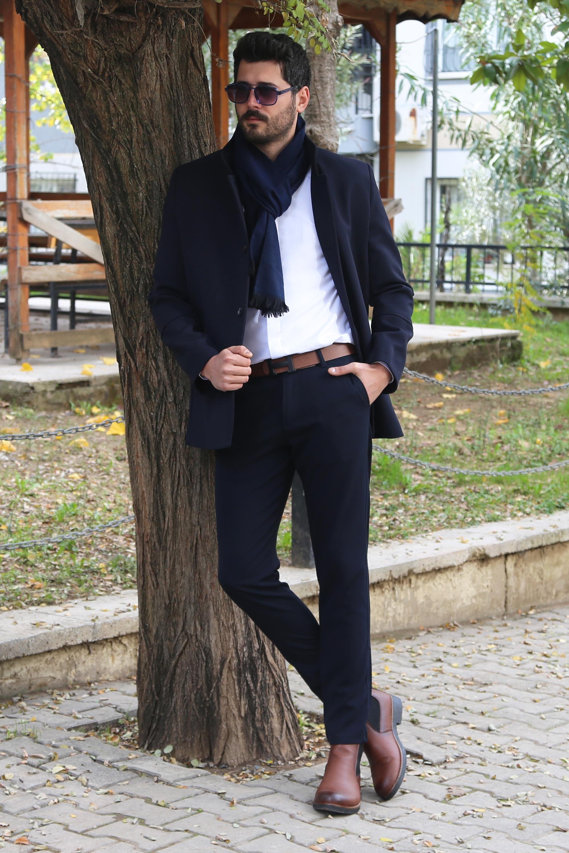 Klasik Lacivert Kaban Kombini