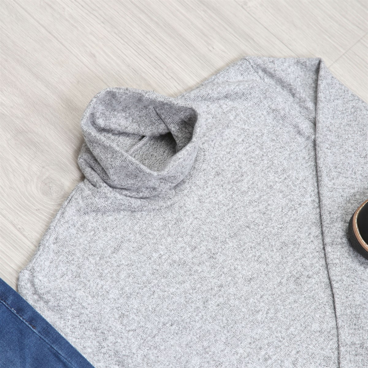 Kot Gri Kazak Bot Kombini