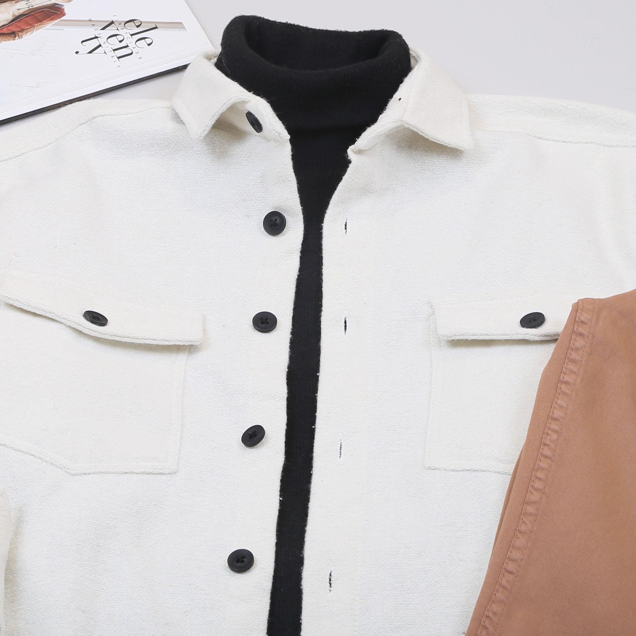 Krem Kaşe Gömlek Boğazlı Body Pantolon Bot Kombin