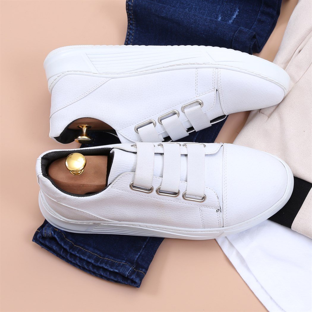 Krem Kolej Ceketli Pantolon Ayakkabı Kombini