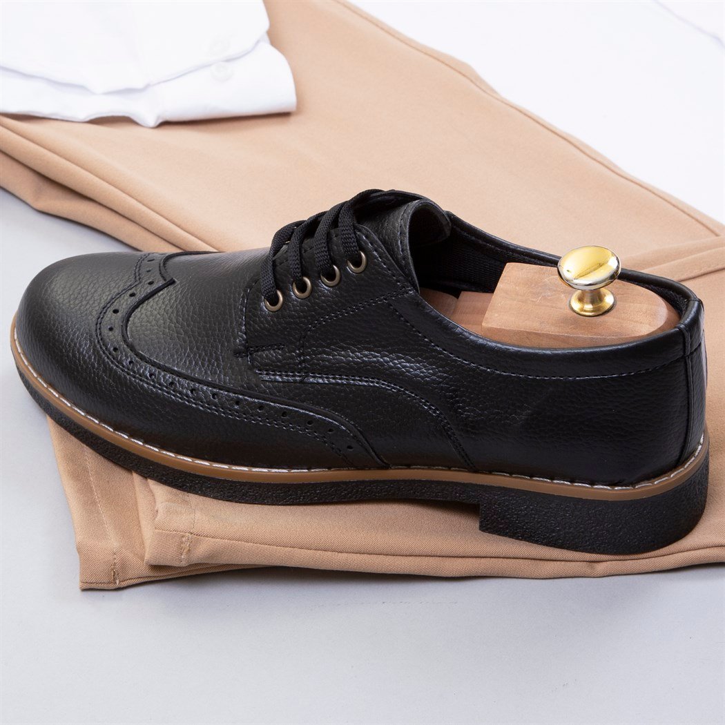 Krem Kumaş Pantolon Gömlek Ayakkabı Kombin