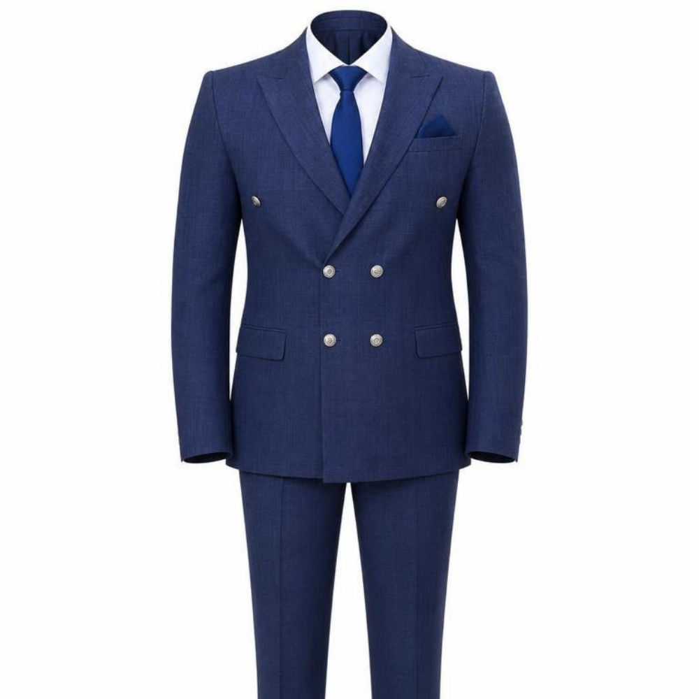 Kruvaze Ceket Pantolon 2'li Set