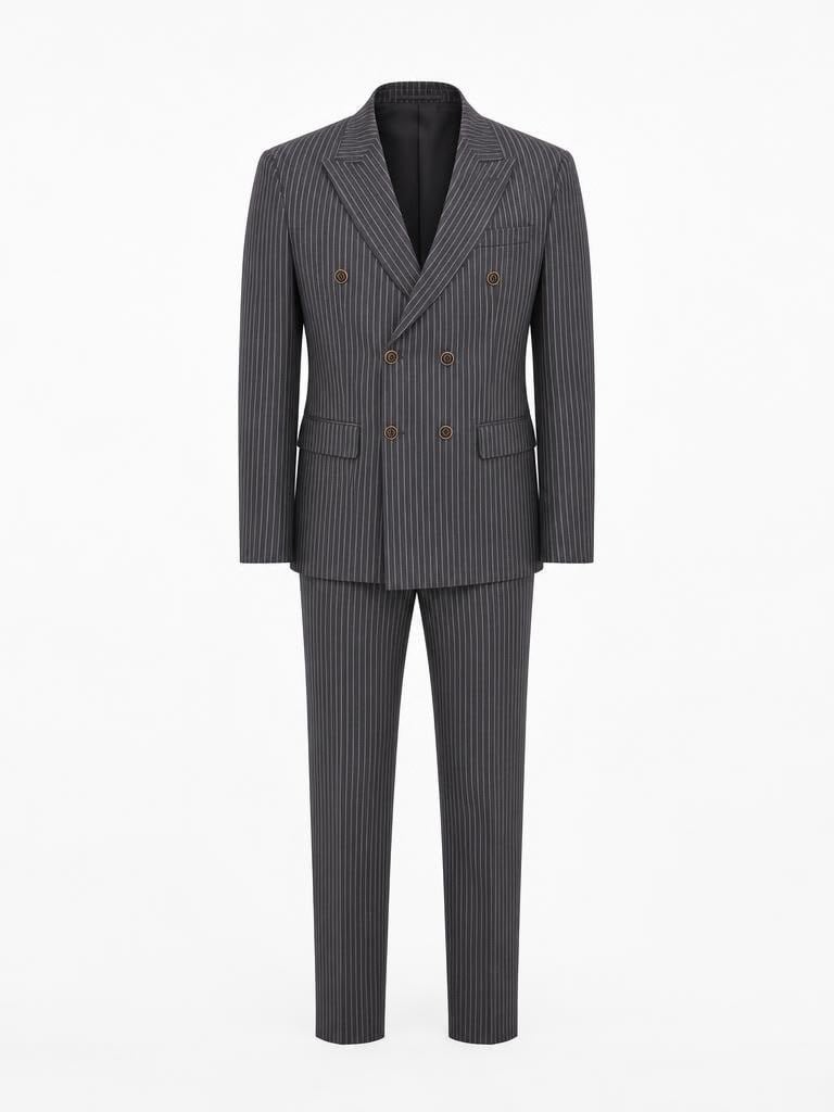 Kruvaze Ceket Pantolon 2'li Set