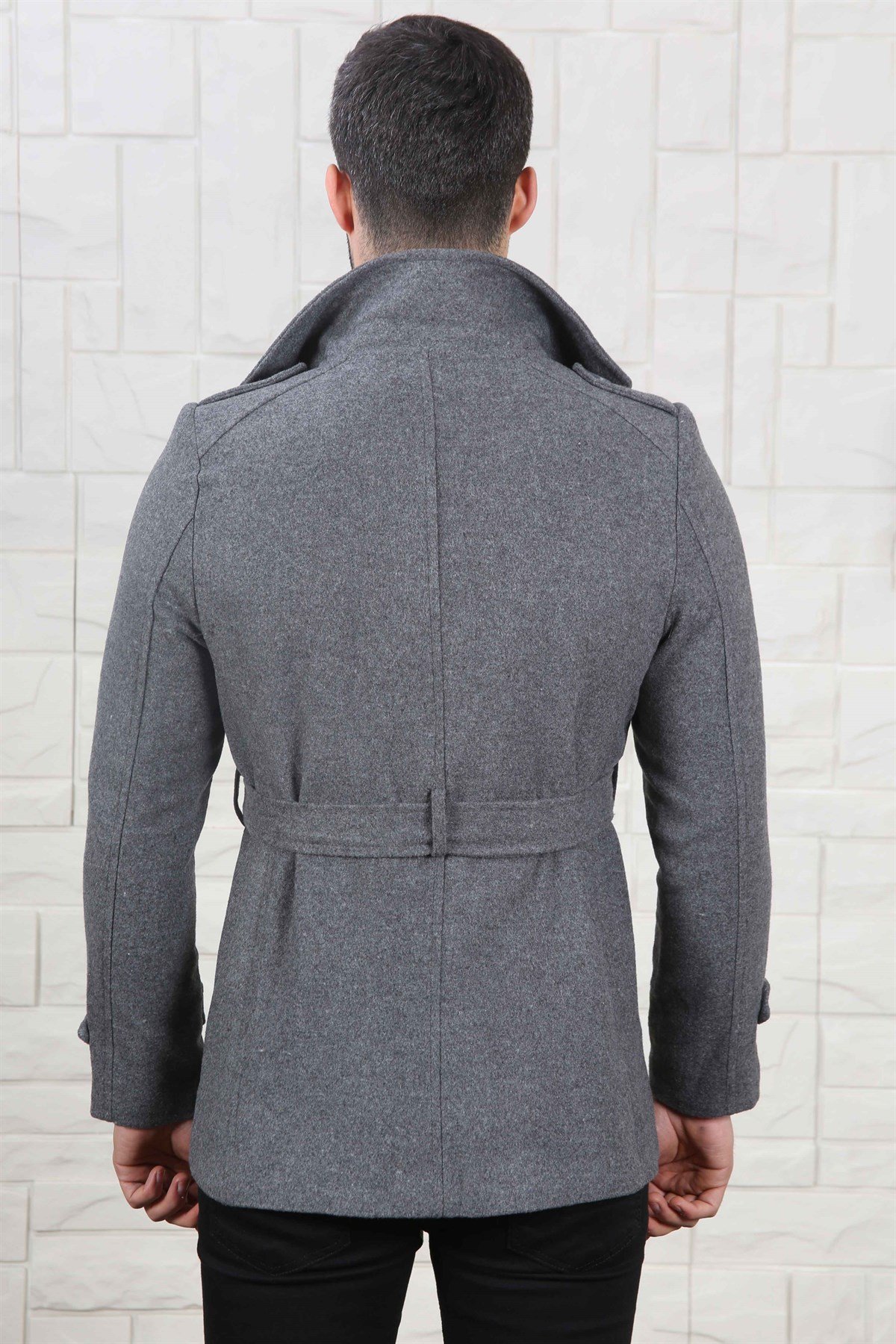 KRUVAZE YAKA ERKEK KAŞE MONT FÜME