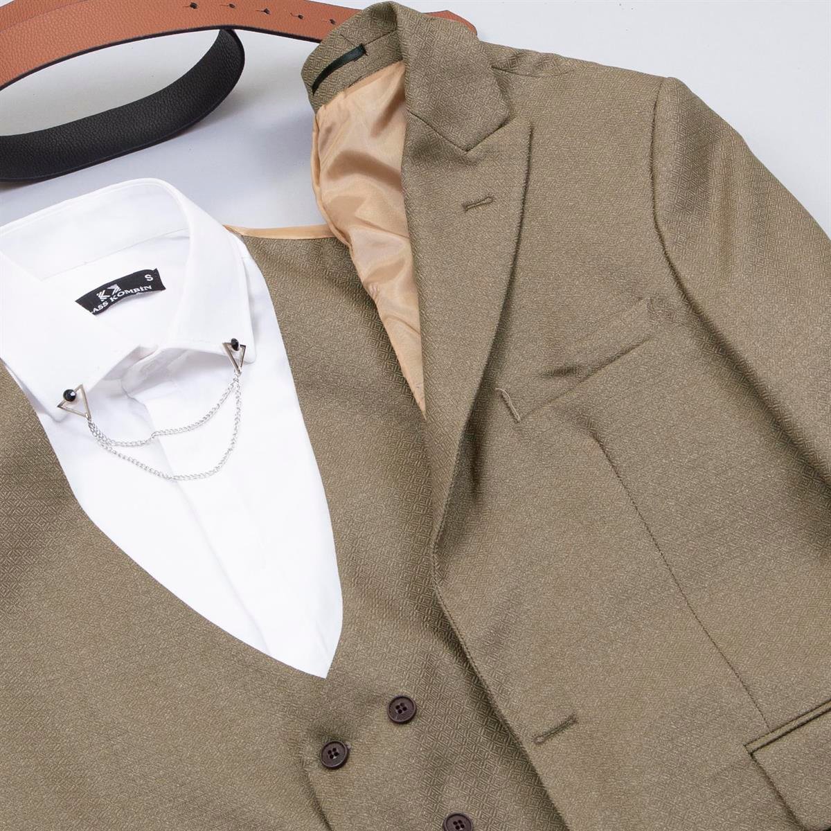 Kum Takım Elbise Kombini