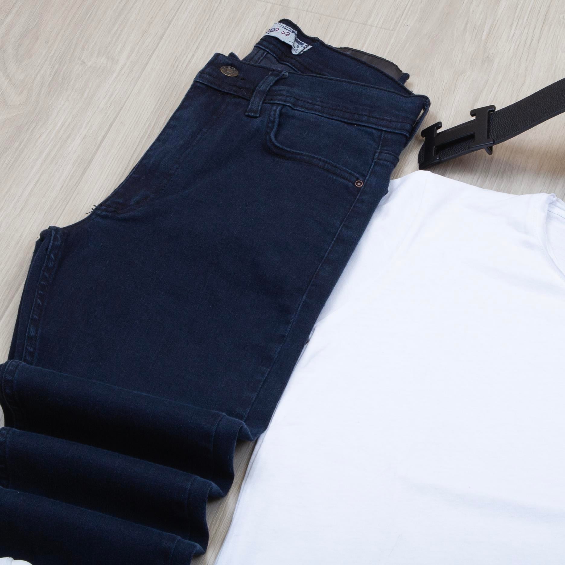 Lacivert Blazer Ceket Tişört Pantolon Ayakkabı Kombin