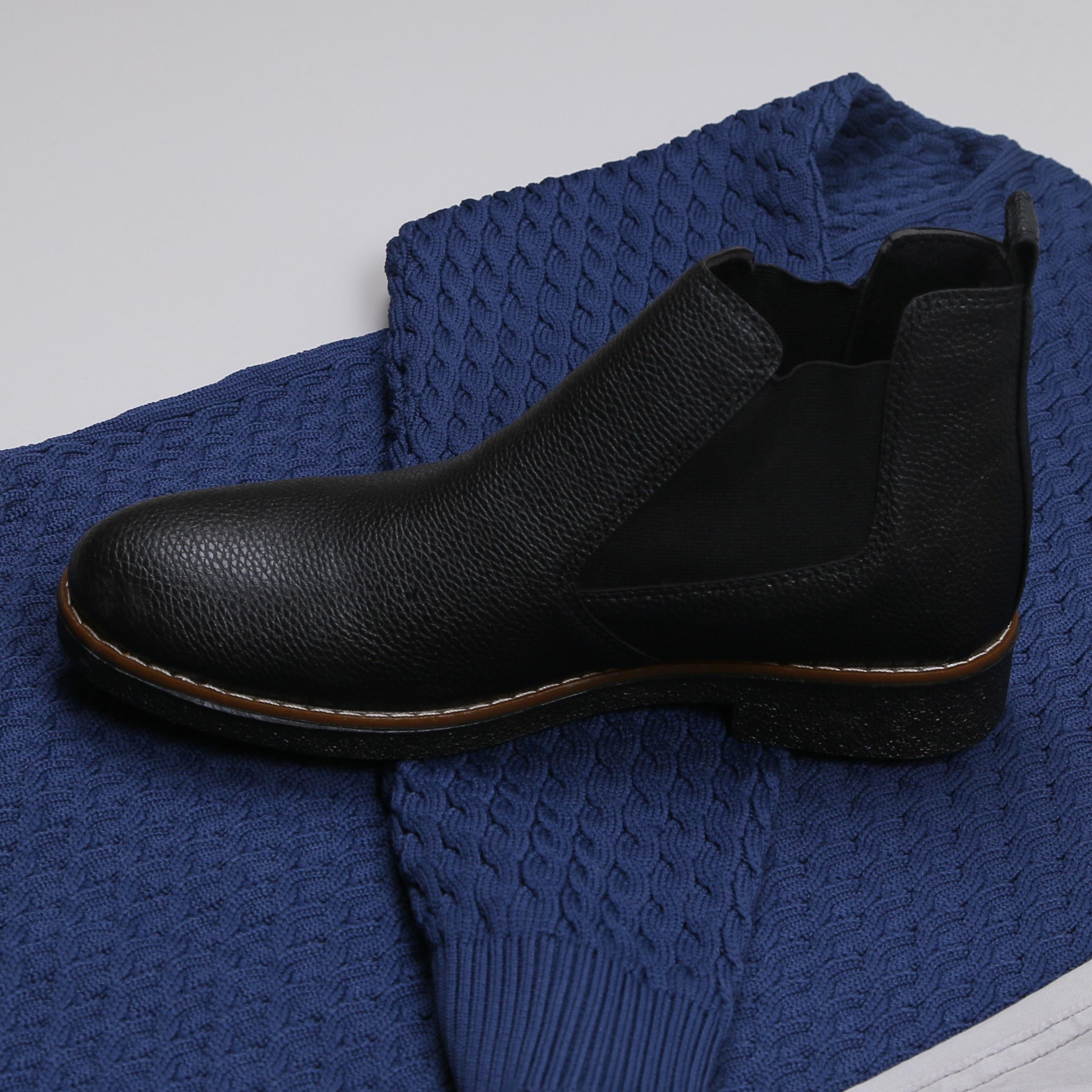 Lacivert Boğazlı triko Gri kot Pantolon