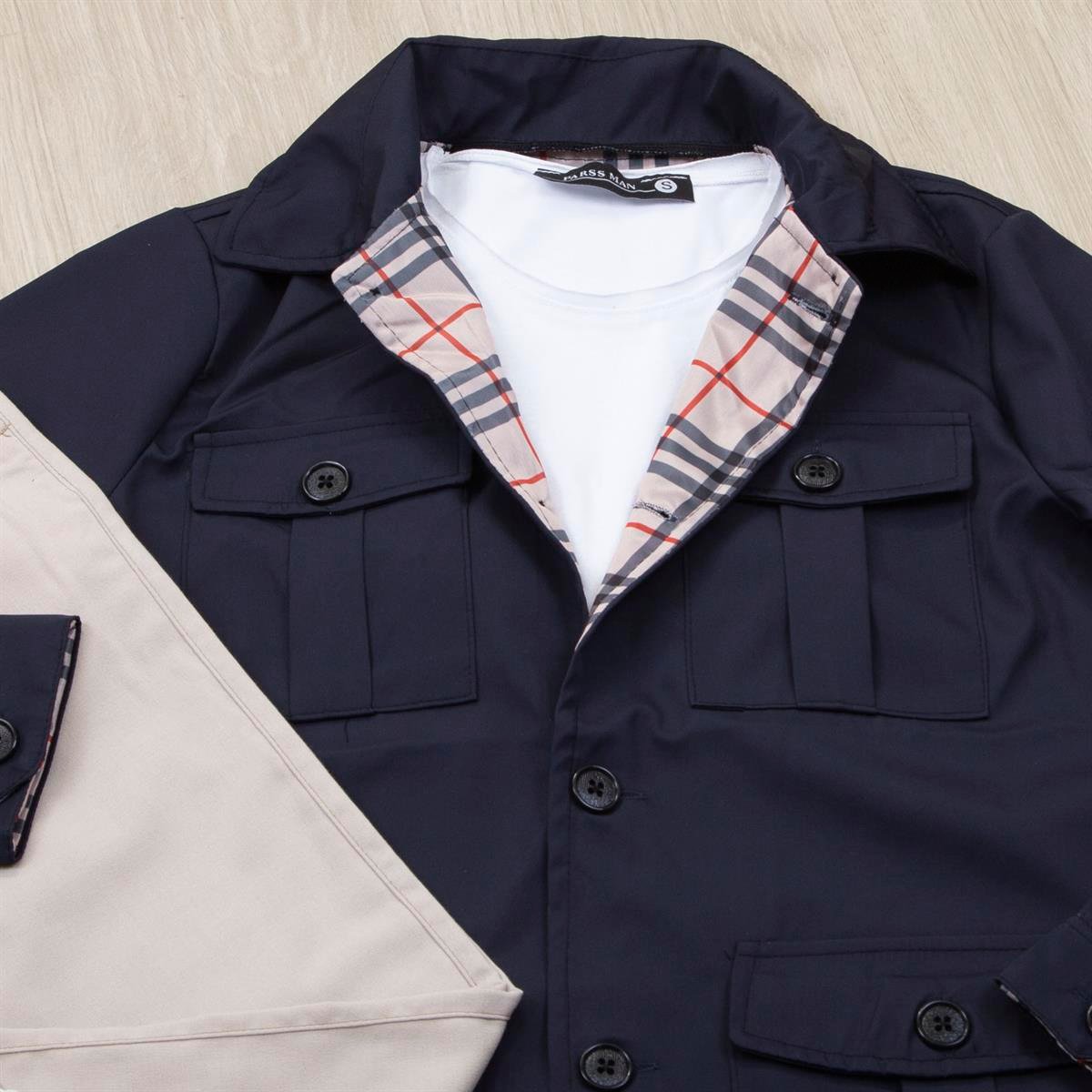 Lacivert Ceket Tişört Pantolon Ayakkabı Kombin