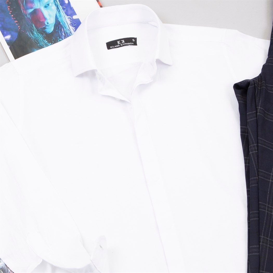 Lacivert Ekoseli Pantolon Gömlek Ayakkabı Kombin