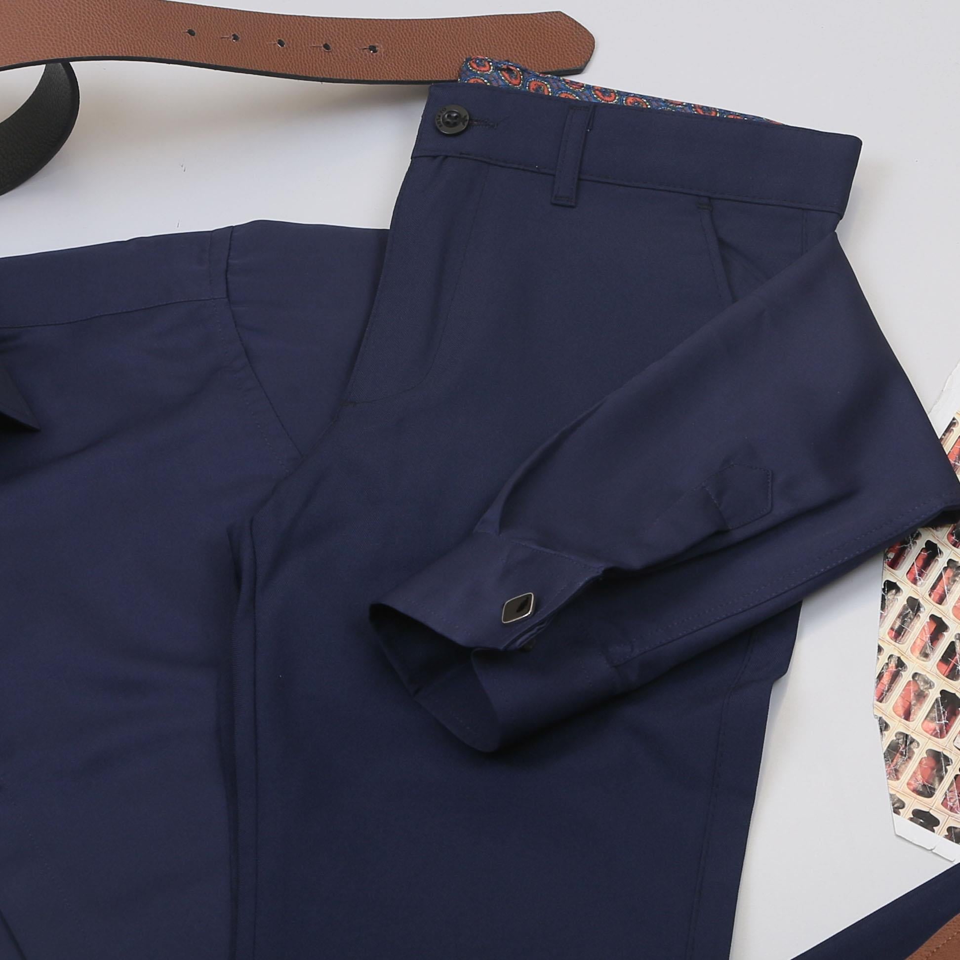 Lacivert Gömlek Lacivert Pantolon Ayakkabı Kombin