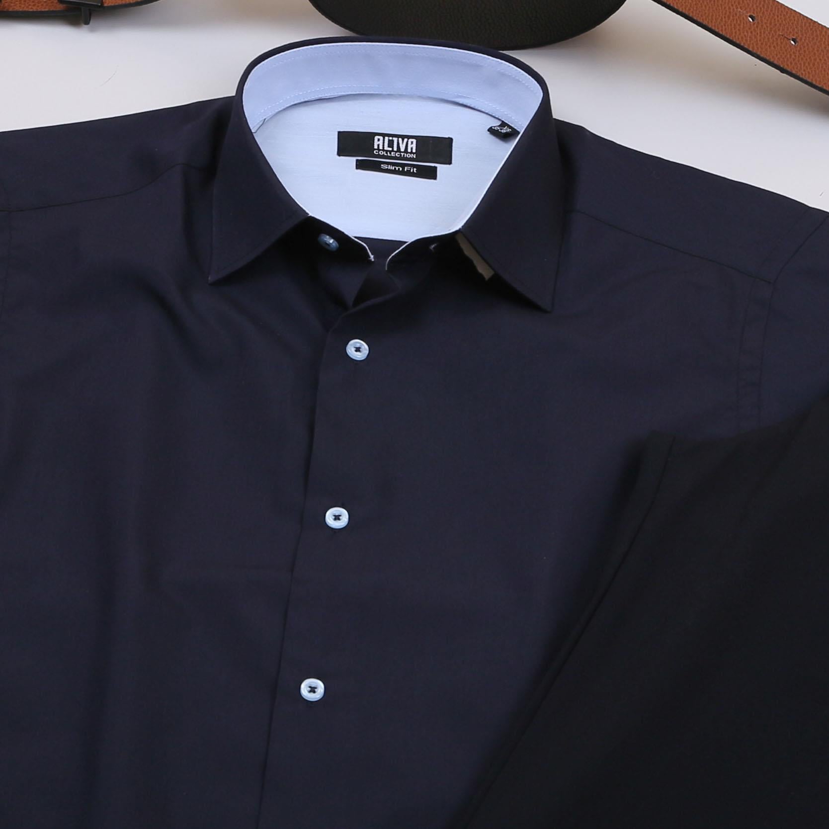 Lacivert Gömlek Lacivert Pantolon Ayakkabı Kombin