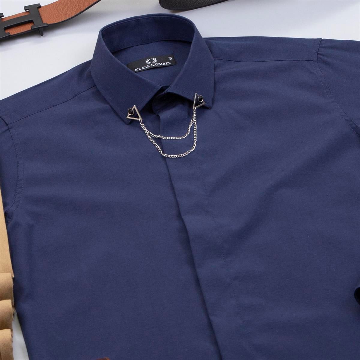 Lacivert Gömlek Pantolon Ayakkabı Kombin