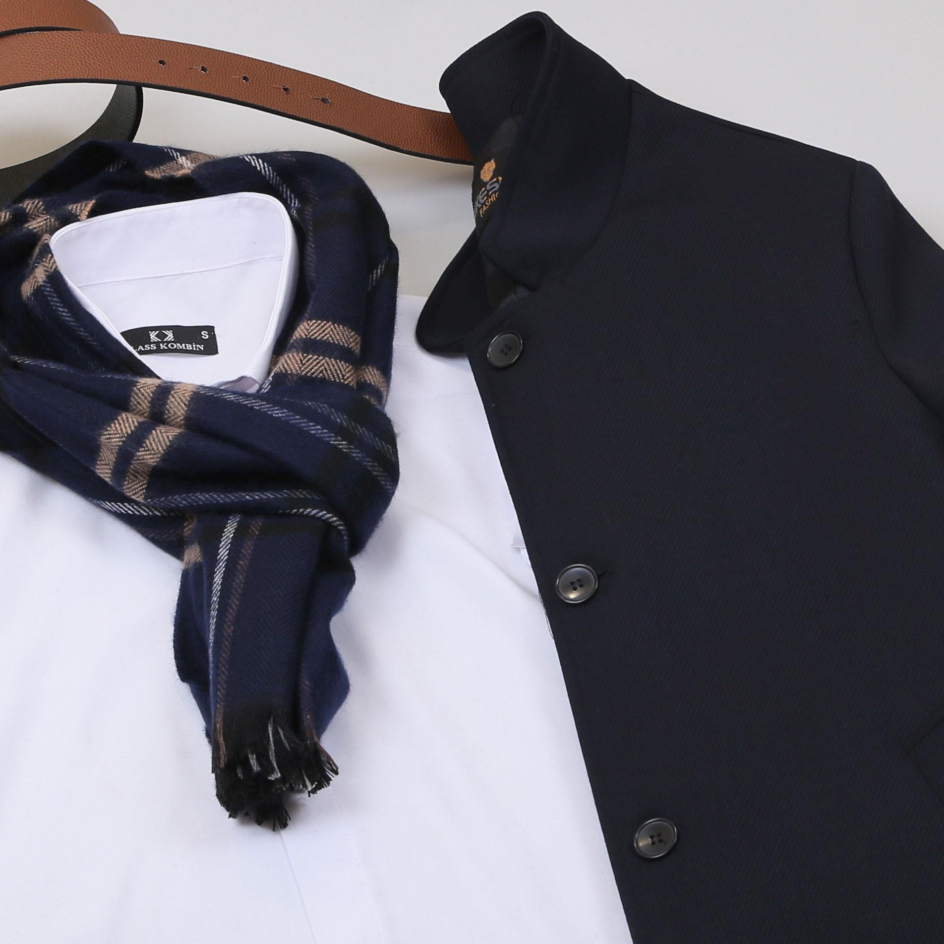 Lacivert Kaban Gömlek Pantolon Bot Kombin